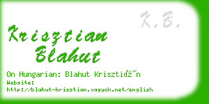 krisztian blahut business card